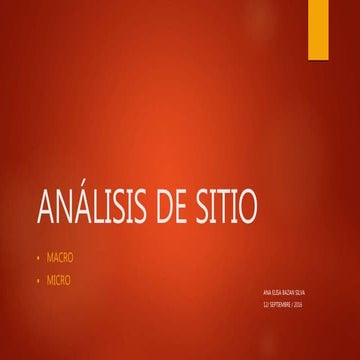 Análisis de sitio micro y macro vivienda multifamiliar