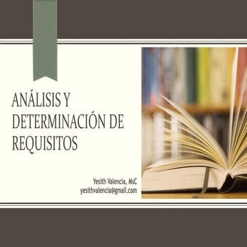 Analisis y determinacion de requerimientos
