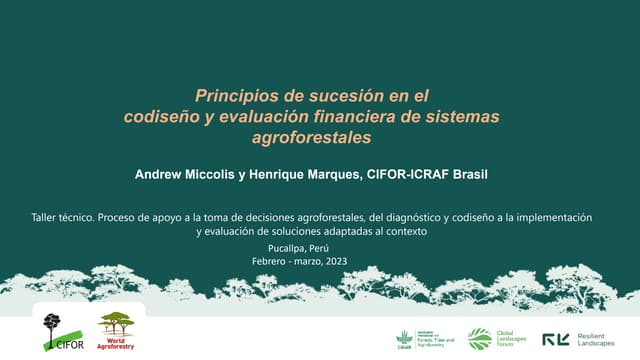 thumbnail of  Principios de sucesión en el codiseño y evaluación financiera de sistemas agroforestales