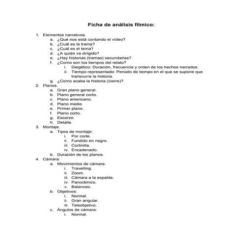 Análisis fílmico | PDF