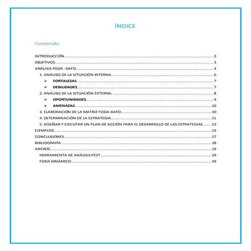Análisis FODA-DAFO