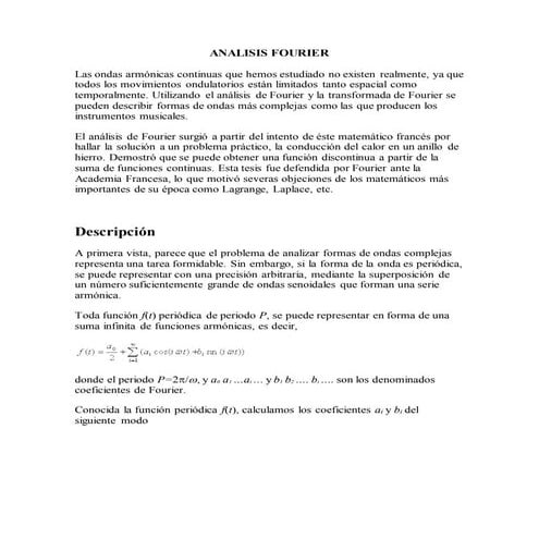 Analisis fourier