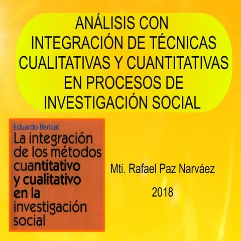 Analisis integrado cualitativo y cuantitativo