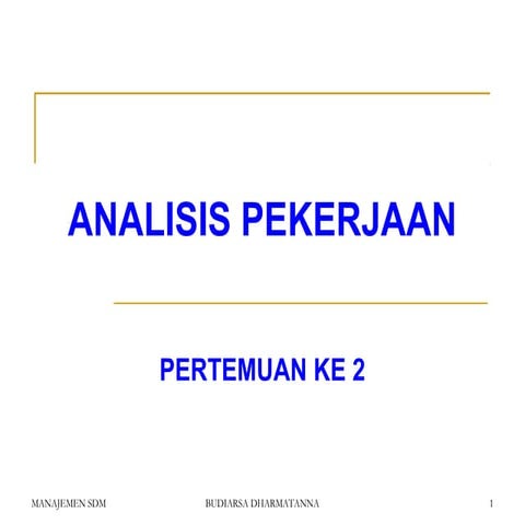 Analisis jabatan