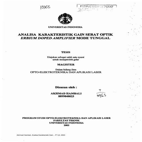 Analisis karakteristik gain edf