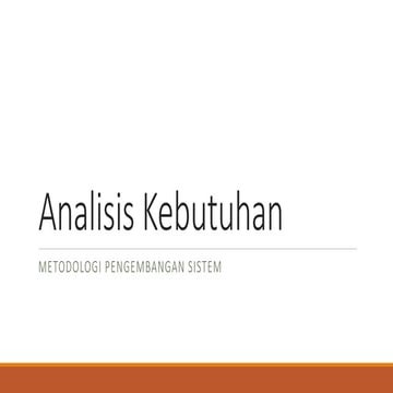 Analisis Kebutuhan (PR5) dalam pembahasan perancangan sistem