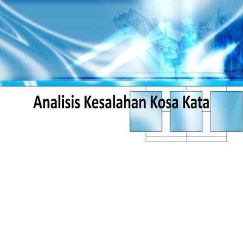 Analisis kesalahan kosa kata | PPTX