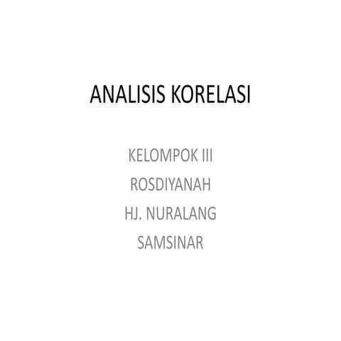 Analisis korelasi