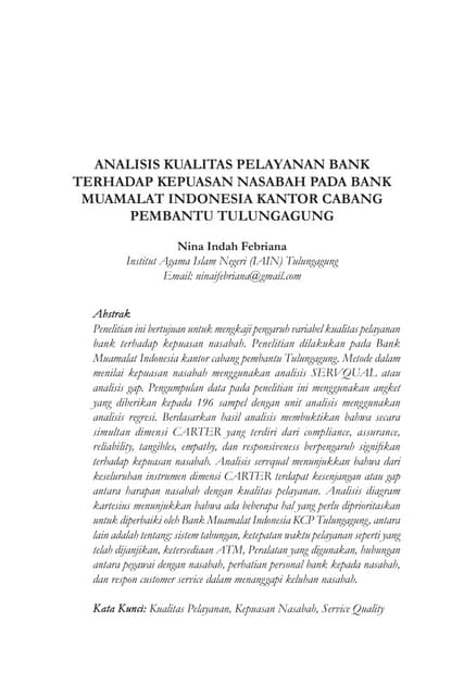 Analisa pengaruh kualitas_pelayanan_terh | PDF