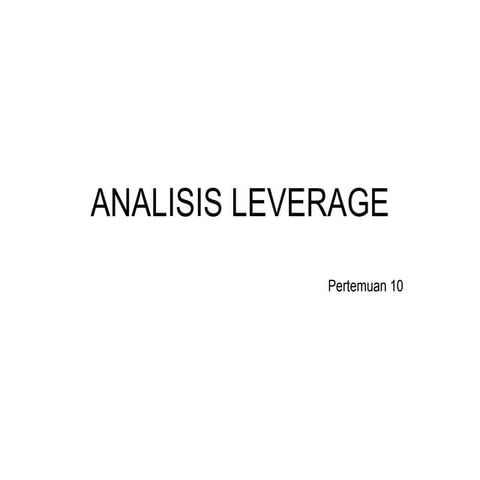Analisis leverage
