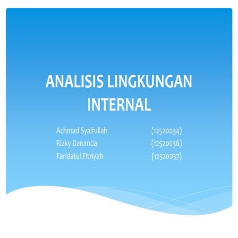 Analisis lingkungan internal