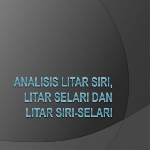 Analisis litar siri, litar selari dan litar