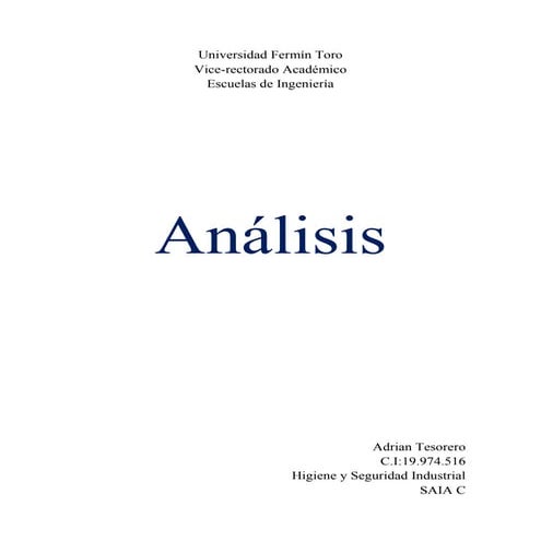 Analisis LOTCYMAT en la UFT