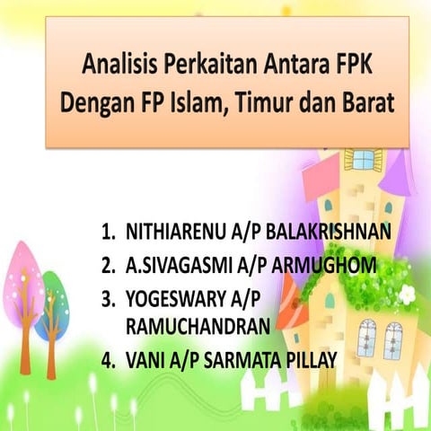 Analisis perkaitan antara fpk dengan fp islam, timur dan barat