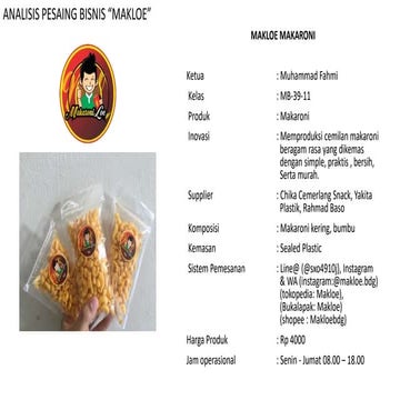 Analisis pesaing kelompok makloe mb-39-11