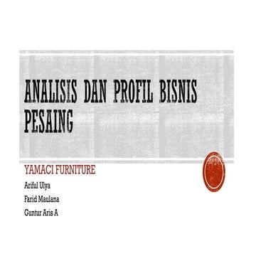 Analisis pesaing kelompok yamaci mb-39-11