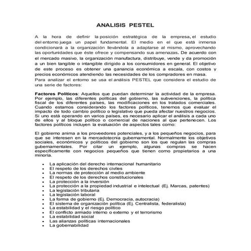 Analisis pestel