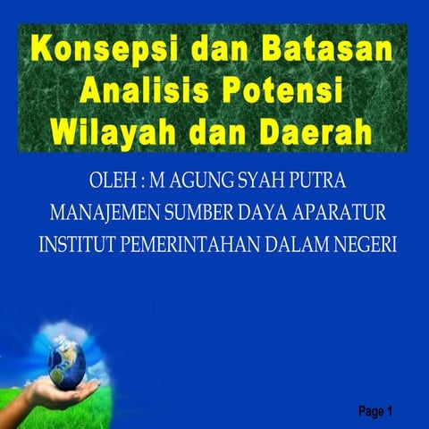 Analisis potensi wilayah daerah
