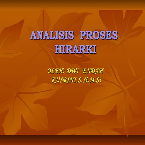 Presentasi Tentang AHP