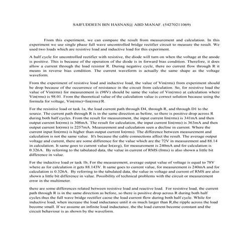 Analisis result power e