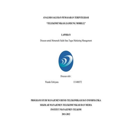 Analisis saluran pemasaran terintegrasi