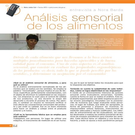 Analisis sensorial