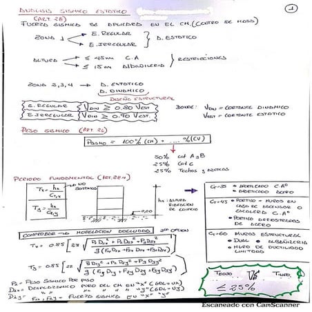 Analisis Sismico Resumen Pdf