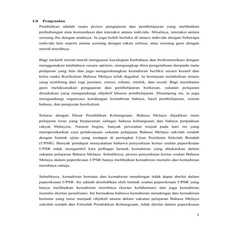 Analisis soalan upsr bm