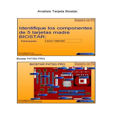 Analisis tarjeta biostar