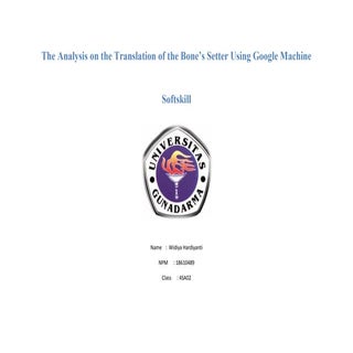 The Analysis on The Translation of ...