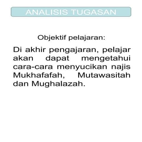 Analisis Tugasan 2 Najis