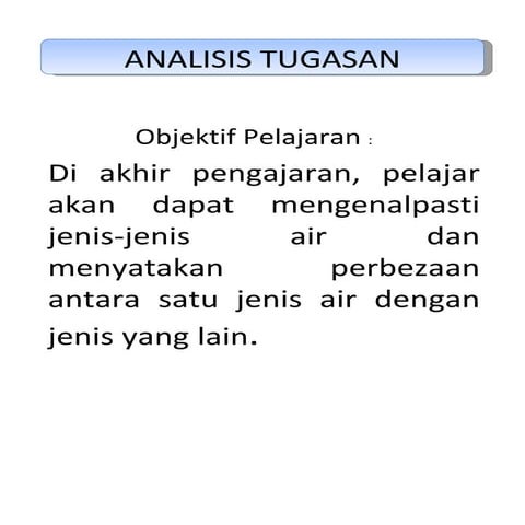 Analisis Tugasan 1 Air