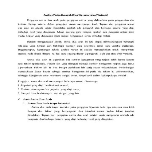 Analisis varian dua arah