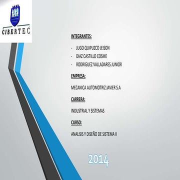 PROYECTO FINAL ANÀLISIS Y DISEÑO ll