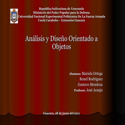 ANALISIS ORIENTADO A OBJETOS................. | PPTX