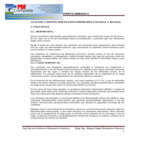 Analisis y diseño por flexocompresion