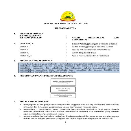 Analis resosialisasi dan rehabilitasi