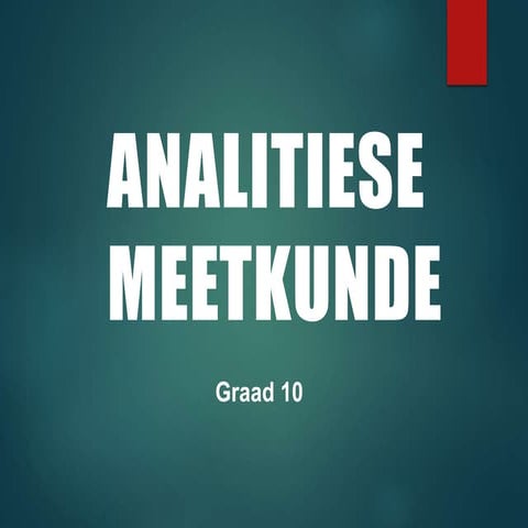 Analitiese meetkunde