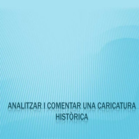 Analitzar una caricatura