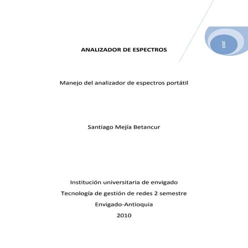 Analizador de espectro 1