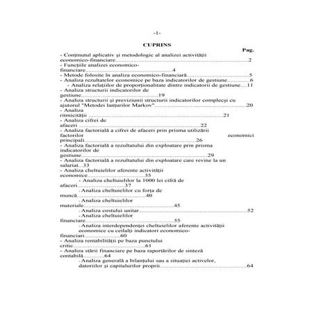 Analiza economico financiara