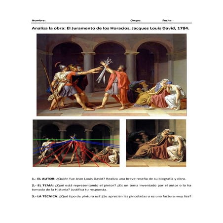 Analiza el juramento de los horacios