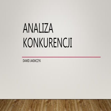 Analiza konkurencji
