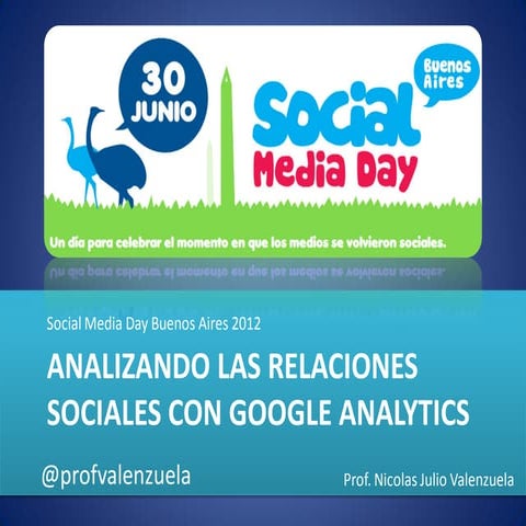 Analizando las relaciones sociales con google analytics social media day buen...