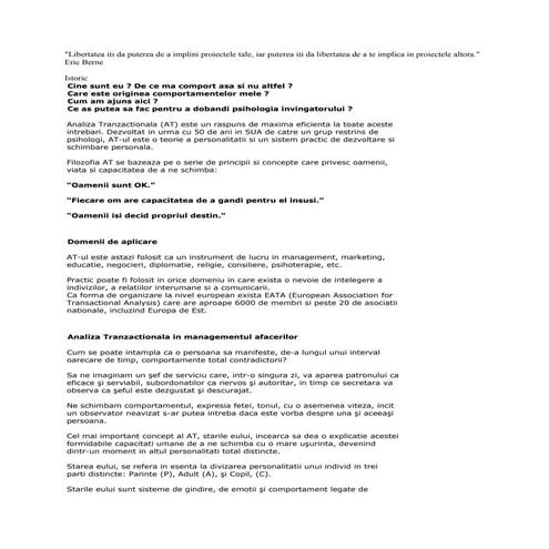 Analiza tranzactionala