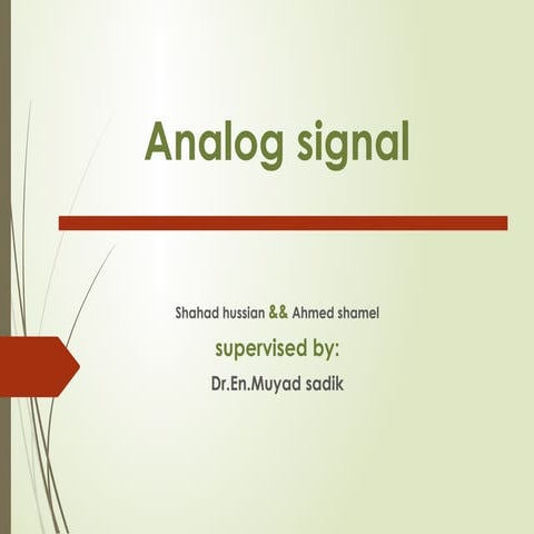 Analog communication