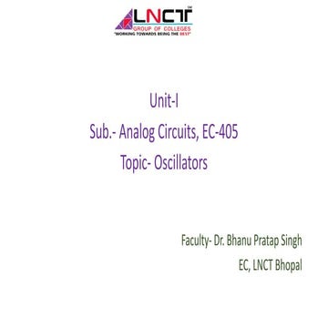 Analog circuits online unit 2, op-amp and its characteristics | PDF