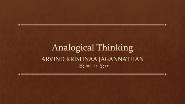 Analogical thinking