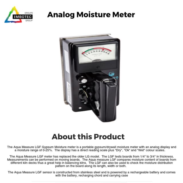 Analog moisture meter