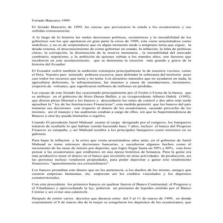 Ana lorena cardenas caceres realidad nacional feriado bancario y el otro